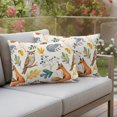 thumbnail image 4 of Fall Leaves Outdoor Pillow Covers 20"x12" Set of 2,Waterproof Throw Pillow Covers for Patio Furniture,Autumn Thanksgiving Fox Hedgehog Owl Retro Decorative Cushion Pillowcases for Garden Couch Sofa, 4 of 9