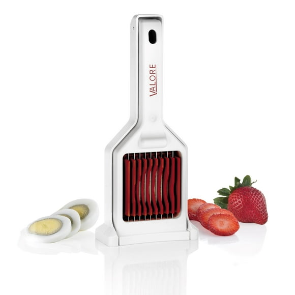 Valore Trancheuse d'Ufs Coupe-Fruits Multifonction avec Lames Dentelées en Acier Inoxydable - Facile à Utiliser et à Nettoyer - Lavable au Lave-Vaisselle Trancheuse/fraises - Hachoir à Salade Accessoire de Cuisine