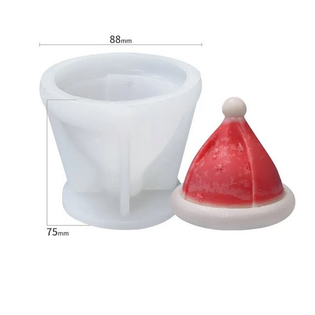 Molde de cera de árbol de Navidad para decoración del hogar, vela perfumada hecha a mano de silicona, DIY, yeso, resina, adorno