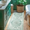 thumbnail image 7 of Sonoro Kate 2.5x8 Area Rugs for Living Room Bedroom, Non Slip Boho Machine Washable Indoor Floor Carpet, Green, 7 of 7