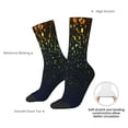 thumbnail image 4 of Fuzoiu Luxury golden sparkle Print Athletic Crew Socks for Men & Women,Casual Crew Socks,Above Ankle Crew Socks for Business, Casual, 4 of 6