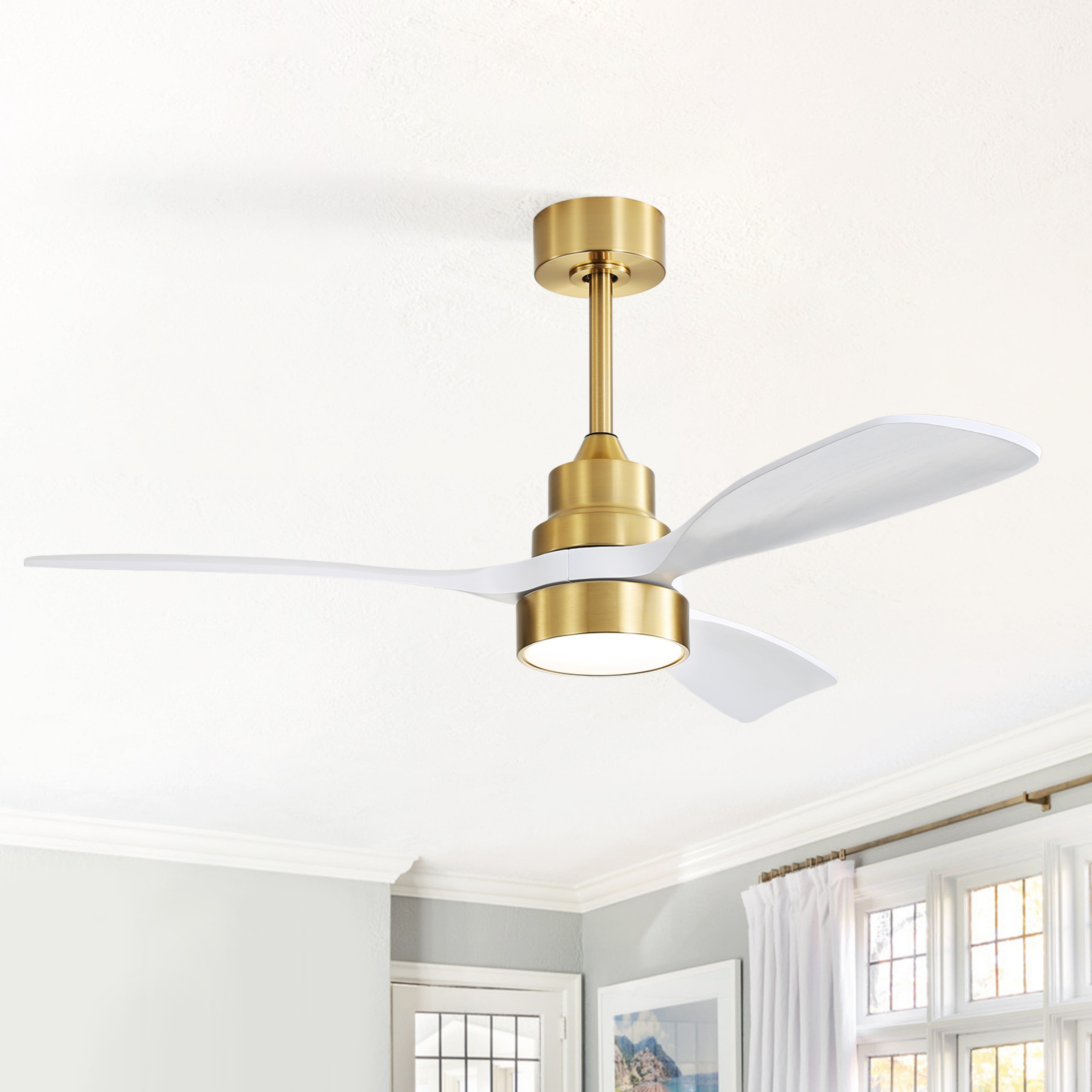 Sofucor 48'' Ceiling Fans with Lights and Remote for Bedroom Gold