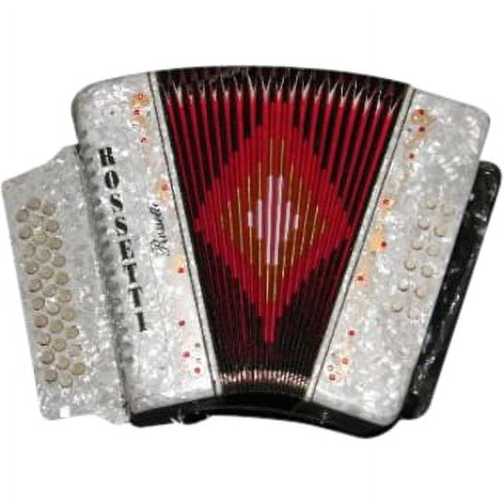 Rossetti Button Accordion 12 Bass FBE White