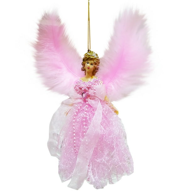 Muñeca Ángel De Plumas Navideñas Colgantes Para Árbol De Navidad Adornos Decoración Del Hogar