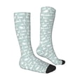 thumbnail image 4 of Lsque White Swan Printed Crew Socks Men's Women's LightWeight Thin Casual Calf Socks ,Knee High Socks,Cotton Socks, 4 of 9