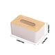 thumbnail image 3 of Caja de pañuelos de madera con tapa - Organizador rectangular para tocador de baño, dormitorio, escritorio de oficina, mesita de noche - Porta pañuelos de madera blanca (1 pieza), 3 of 7