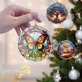 thumbnail image 4 of Stained Glass Butterfly Ornament - Christmas Tree Decor, Gift Exchange Present, 4 of 6