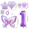 thumbnail image 3 of Decoraciones de fiesta de primer cumpleaños para niñas, color morado, 3 of 4