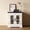 Black 24 in, variant on Sideboard Buffet with Glass Doors, Buffet Cabinet with Storage, for Kitchen, Built-in Power Outlet, Pantry, Elegant Walnut Top Plate, Coffee Bar, Living Room