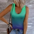 thumbnail image 2 of Eashery Womens Shirts Crew Neck Tank Tops Womens Vests Green S, 2 of 5