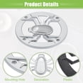 thumbnail image 4 of Cubiertas de rejilla para altavoces de coche de 4" Unique Bargains 2pcs, protector de subwoofer de audio de 4 pulgadas con tornillos tono plateado ABS, 4 of 7