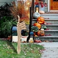thumbnail image 4 of Halloween Skeleton Hand Ground Stake Outdoor Yard For Party Scary Garden Display Small Garden Flags for outside Banner Holder Display Stand Garden Flag Holder Stand Bulk Easter Cards Package Holiday, 4 of 4