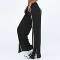 thumbnail image 2 of Quinlirra Wide Leg Sweatpants Women Petite High Waisted Jogger For Women Stripe Side Lightweight Wide Leg Pants Workout Sweatpants Athletic Joggers Pants, 2 of 5
