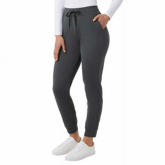 32 DEGREES Ladies' Tech Fleece Jogger, Green Charcoal, Large