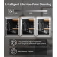 thumbnail image 4 of 28x20 inches LED Bathroom Mirror Anti Fog Adjustable Brightness Backlit Front Lit Lighting Wall Mounted  Mirror with Memory Function Shatter-Proof Tempered Glass Lighted Mirror, 4 of 6