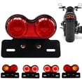 thumbnail image 1 of Luz trasera integrada para motocicleta (lente roja), luz de freno, señal de giro, luz de marcha con soporte para placa de matrícula, adecuada para una amplia gama de motocicletas, 1 of 5