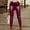 Wine, variant on AOOCHASLIY Valentine's Day Women Pants Fashion Women Casual Solid Trousers High Waist Leggings Pants