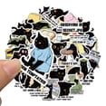 thumbnail image 2 of Paquete de pegatinas de vinilo con divertidas citas de gatos con dibujos animados de gatos negros, 5, 2 of 2