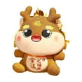 thumbnail image 3 of Herrnalise Dragon Doll Chinese Lunar New Year Decoration2024 Chinese Zodiac Dragon Plush Toy Cute Stuffed Year of Dragon Mascot Doll Cotton Golden Soft Pillow Doll for Kids New Years Decor(6",Gold), 3 of 8
