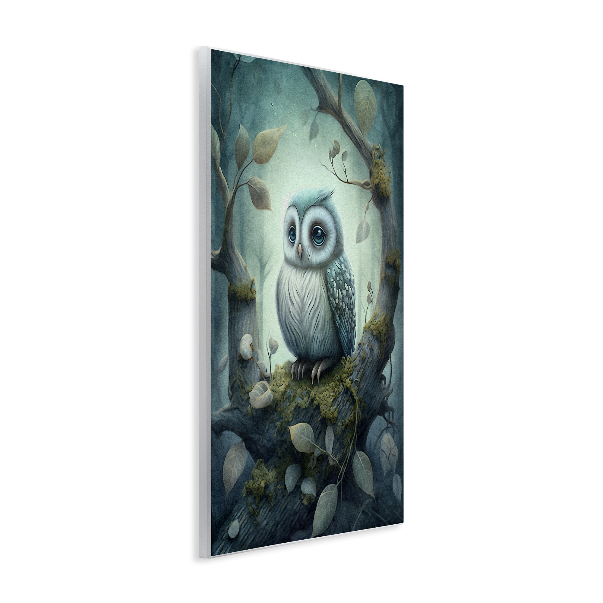 Stupell Industries Calm Mystic Owl Landscape Painting Unframed Art Print Wall Art, 10 x 15