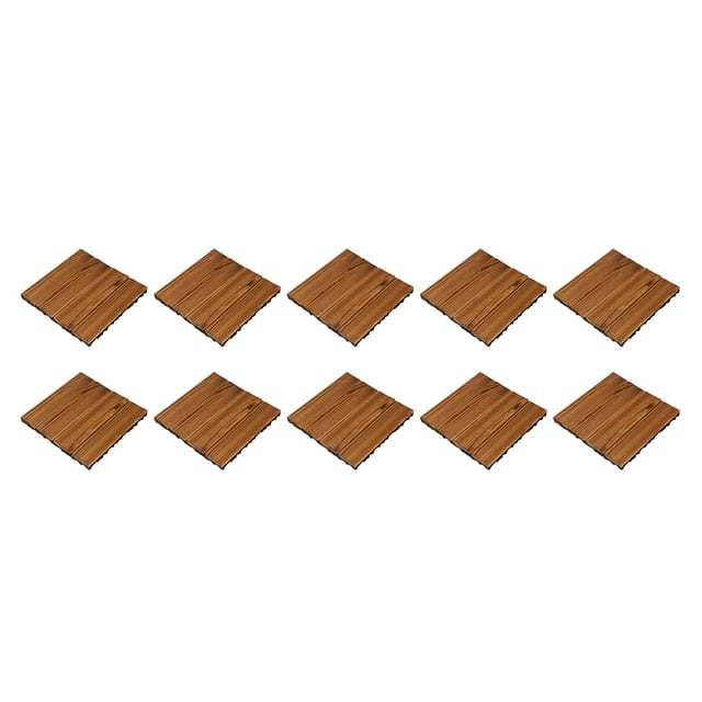 Pisos Para Exteriores, Bloques De Piso De Madera, Textura Natural, Resistentes A La Corrosión, 10 Piezas Para Jardín, Balcón, Terraza