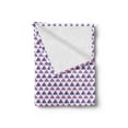 thumbnail image 2 of Geometric Soft Flannel Fleece Throw Blanket, Mosaic Design with Small Triangles in Watercolor Style Grid, Cozy Plush for Indoor and Outdoor Use, 60" x 80", Lilac Lavender and White, by Ambesonne, 2 of 5