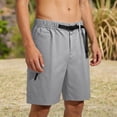 thumbnail image 6 of Men's Hiking Cargo Shorts 10" with Zipper Pockets Quick Dry Casual Stretch Golf Work Elastic Waistband Short Outdoor Summer Gray, 6 of 9