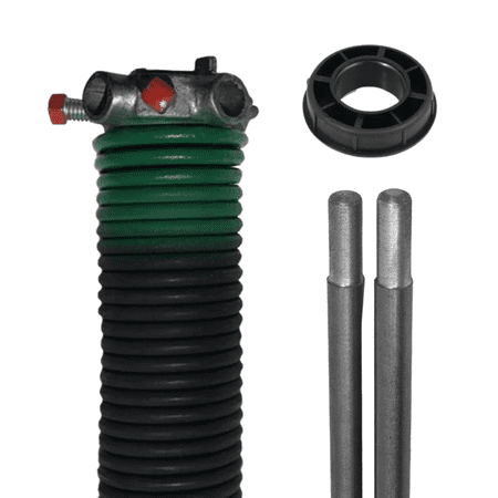 

Garage Door Torsion Spring (243 x 1.75 x 36) - Black | 1 Nylon Bushing + Winding Bars | Left Hand Wound Replacement (Right Side) (Cone Color: Black)