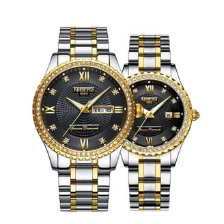 OLEVS His and Her Matching Watch Set Arabic numerals Easy  display picture 2