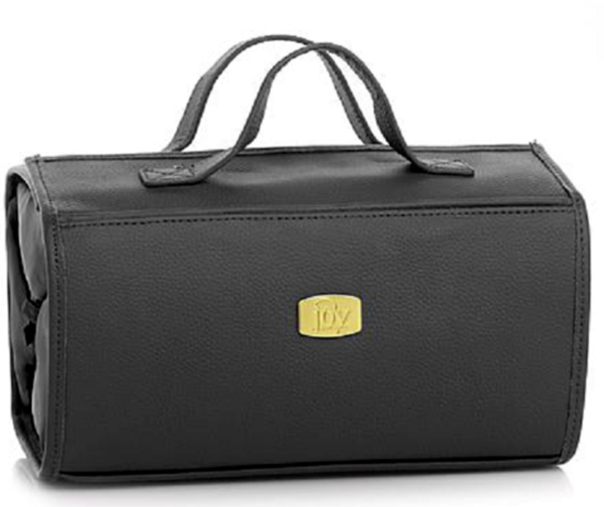 Joy Mangano Large Better Beauty Case Roll-up Organizer  ~ Black