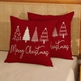 thumbnail image 6 of Christmas Pillow Covers 18x18 Set of 2, Christmas Decor Christmas Tree Throw Pillows Red Winter Decorative Cushion Case Christmas Decorations for Home Couch Sofa, 6 of 6