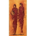 thumbnail image 2 of Johanna 14x24 White Modern Wood Framed Museum Art Print Titled - Femmes marocaines I, 2 of 4