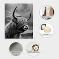 thumbnail image 3 of 6 Pack Farmhouse Highland Cow Animal Unframed Waterproof Canvas Wall Art Decor 8" x 10" Black and White Modern Western Rustic Canvas Wall Poster, 3 of 7