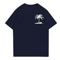 thumbnail image 3 of NAMTYQX Mens T-Shirts Crewneck Light Loose Fit Plus Size Short Sleeve Cool Cozy Casual Pattern Boho Mens Graphic T-Shirts Navy Size L, 3 of 4