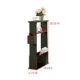 thumbnail image 4 of Kings Brand Furniture Narrow Side Table with Storage Shelf, Slim End Table with Magazine & Remote Holder, Small Space Bedside Table for Living Room or Bedroom, Caviar, 4 of 4