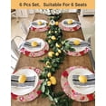 thumbnail image 4 of 15 Inch Round Placemats Set of 4, Valentine's Day Non Slip Heat Insulation PP Table Mats, Gnomes Roses Loves Romantic Plaid Wood Washable Place Mats for Kitchen Dining Party Table Decor, 4 of 7