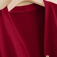 thumbnail image 6 of Elvqul Womens Wine Cardigans Plus Size Lightweight Sweaters Casual Solid Color Fall Button Down Long Sleeve Coats for Ladies Loose, 6 of 8
