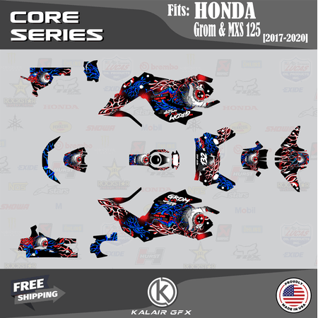 Kalair GFX Graphics Kit for Honda Grom MSX125 (2017-2020) Core Series Kalair GFX Graphics Kit for Honda Grom MSX125 (2017-2020) Core Series