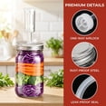 thumbnail image 5 of 12-Piece Glass Fermentation Jar Set, 2 Pack Wide Mouth Mason Jars with Airlock Lids & Glass Weights, Complete Kit with Gaskets & Lid Lifter for Pickling, Kimchi, Kombucha & Fermented Foods, 5 of 7