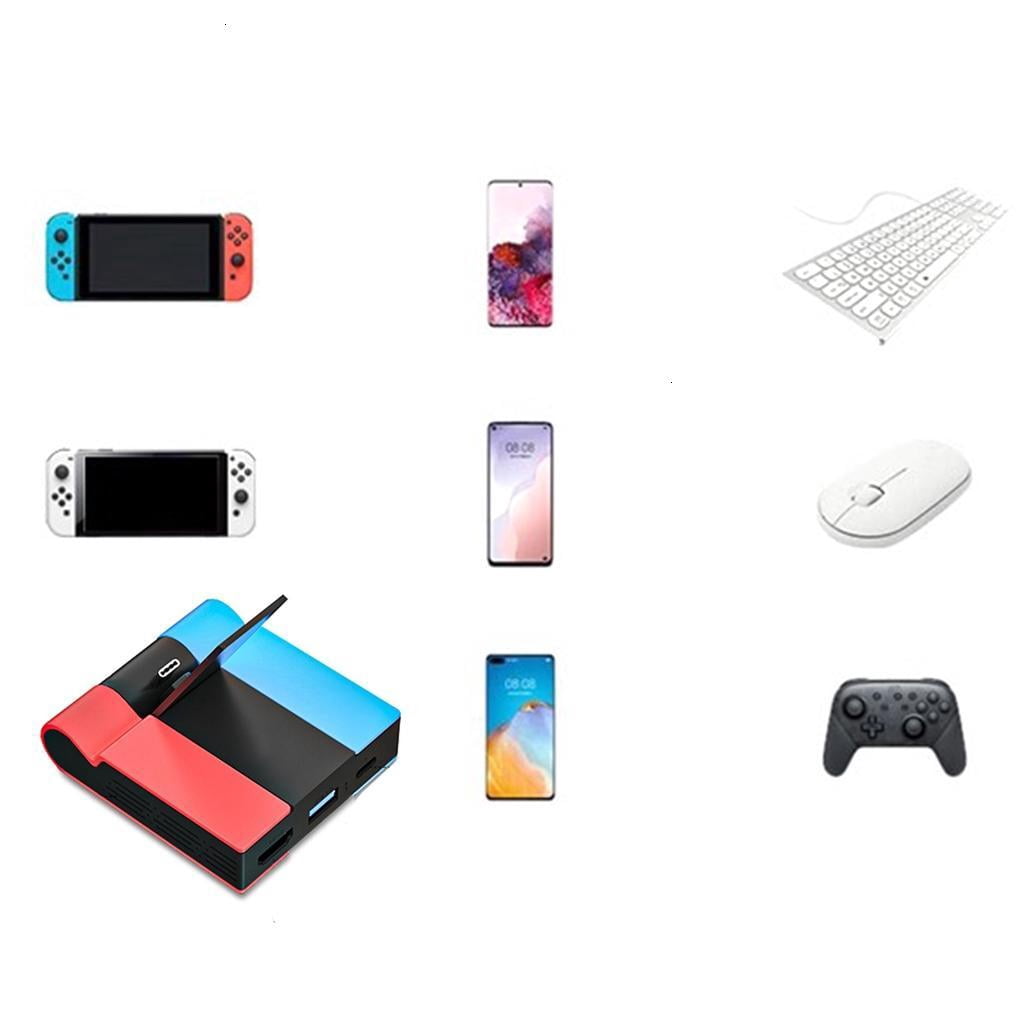Dock with USB Port Multifunctional Docking Station Lightweight Charging Stand Travel Docking for Switches