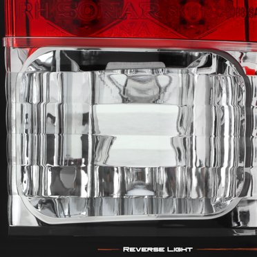Pair Red LED Tail Lights For 88-98 Chevy GMC C/K 1500 2500 Suburban - Chrome Housing