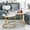 White (gold Frame), variant on 2-Piece Nesting Round Side Table Set (Oak) - Sturdy Metal Frame, Modern Industrial Simple Style for Living Room/Bedroom/Apartment, Suitable as Coffee Table/Nightstand