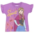 thumbnail image 6 of Disney Frozen Little Girls' 3-Pack Glitter T-Shirts Mint Grey Purple, 6 of 6