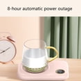thumbnail image 6 of Adjustable Temperature USB Cup Warmer Mat 3 Heat Settings Auto Shutoff Desktop Beverage Heater for Coffee Tea Milk, 6 of 8