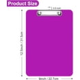 thumbnail image 2 of Minzimin 8.5 x 11 Plastic Clipboards Set of 1/2, Low Profile Metal Clip, Translucent Board, 12.5 x 9 in Letter Size, Office Supply, Back to School, 2 of 7