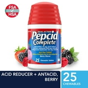 Pepcid Complete Acid Reducer + Antacid Chews, Famotidine, Berry, 25 Ct