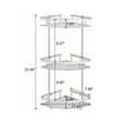 thumbnail image 2 of 3-Tier Triangular Corner Shower Caddy Shelf Bathroom Organizer Storage Holder, 2 of 8