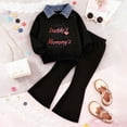 thumbnail image 2 of UAYOTSE Kid Toddler Girl Clothes Outfits Long Sleeve Butterfly Top Flared Leg Pants Spring Summer Clothing Set,Sizes 6-7 Years, 2 of 7