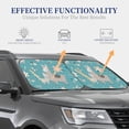 thumbnail image 4 of Fotbe Teal Mama Llama 2-Piece Car Windshield Sun Shade | Sun Blocker for Car Windshield | Foldable Automotive Interior Accessories for Sun Protection-Small, 4 of 7