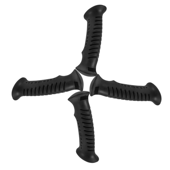 Niceauty 4Set Walking Cane Grips Replacement Black Cane Handle Grips with Anti-slip Design